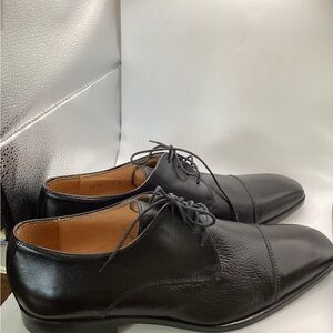 Mercanti Fiorentini Men’s Black Leather Oxford Dress Shoes sz 9M